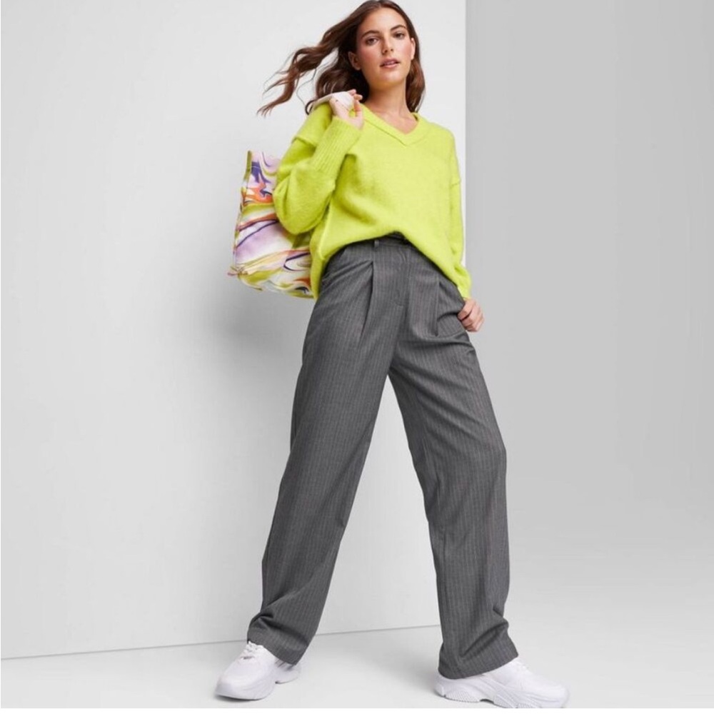 Women's Wide Leg Trouser Pants - Wild Fable
Gray Pinstripe size 14 and 16